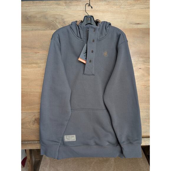 Legendary Hoodie Mens Medium Gray Whitetails Tough as Buck 1/4 Snap 6535 NWT - Picture 1 of 5